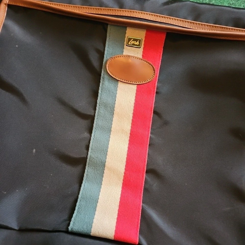 Vintage Lark‎ Travel Suit Luggage Garment Bag Black Brown Rare
